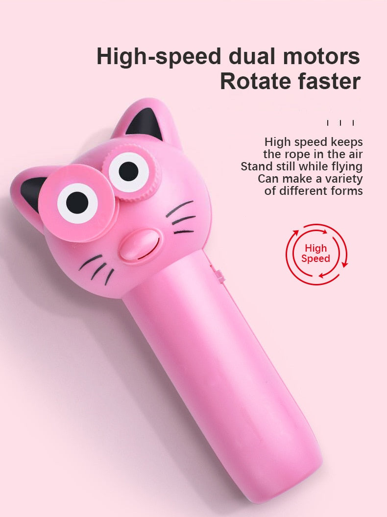 Rope Launcher Propeller Toy For Cat