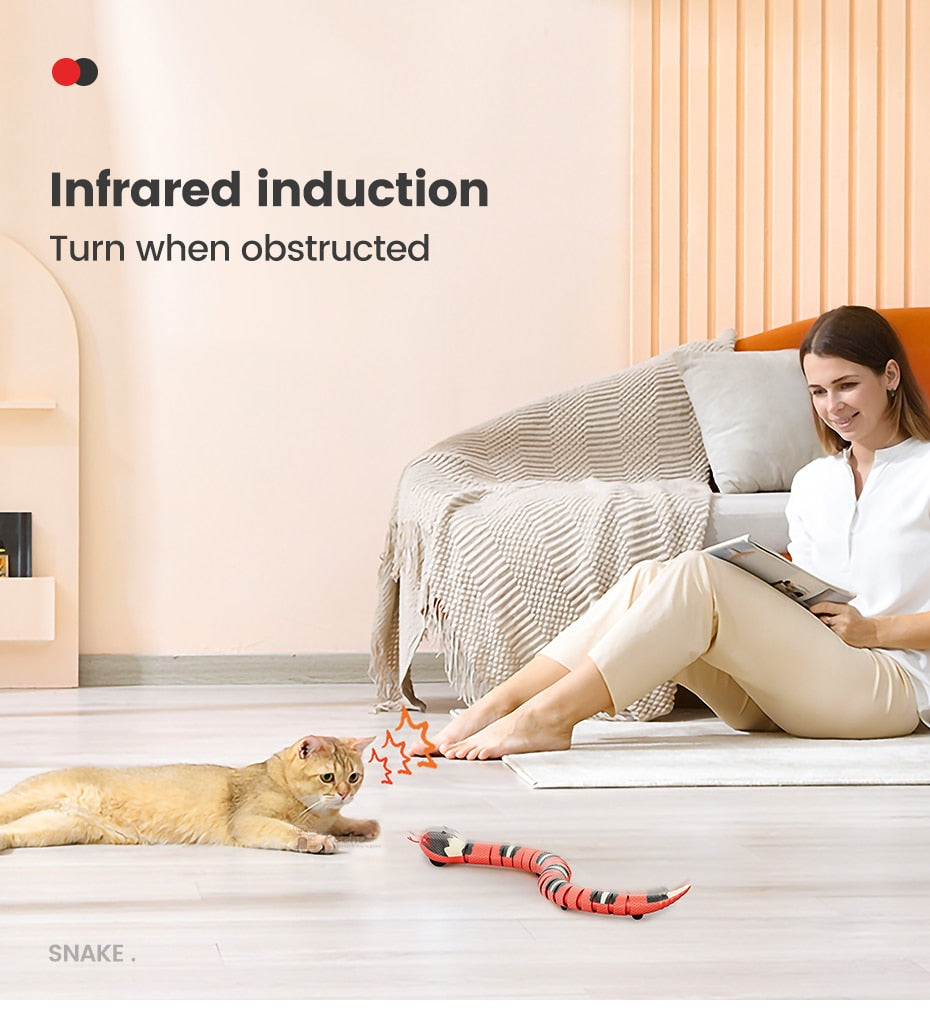 Smart Sensing Snake Cat Toy